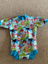 💙SPLASH ABOUT BABY BOYS NEOPRENE ALL IN ONE SWIM SUIT COSTUME NAPPY 6-12 M 50+