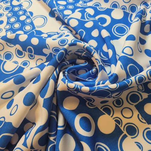 Blue bubbles polka scuba - scuba, crepe