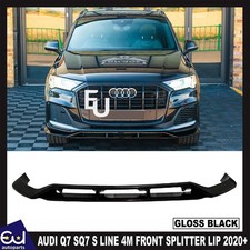 FOR AUDI Q7 SQ7 S LINE 4M FRONT BUMPER SPLITTER LIP GLOSS BLACK FACELIFT 2020+