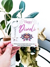 Diwali Card With Star Keyring