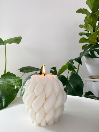 Knot ball candle large - knot,