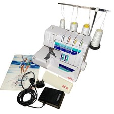 Elna 744 Overlocker Serger Sewing Machine – 4/3/2 Thread – Tested Working