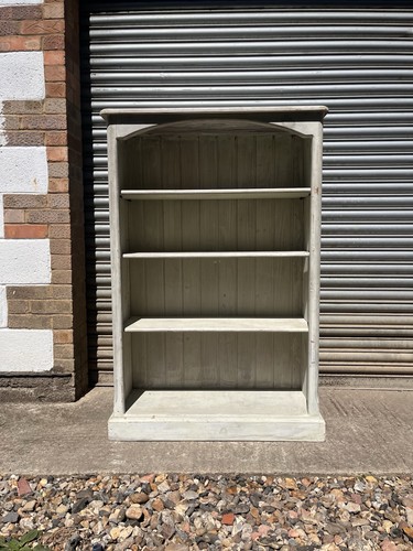 Rustic painted pine bookcase - painted,