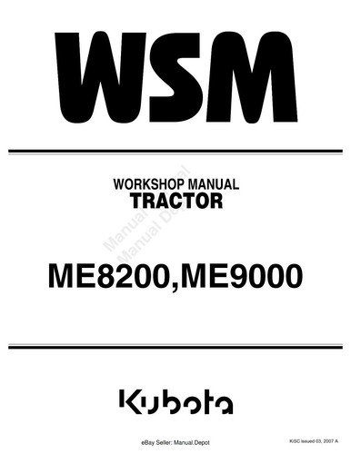 Kubota tractor me8200 me9000 - kubota,