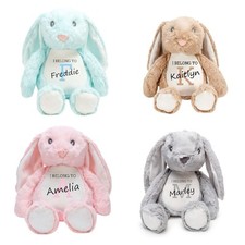 Personalised Bunny Rabbit Plushie Teddy | Easter Bunny Soft Toy