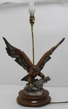 Florence Capodimonte Giuseppe Armani 1984 Eagle On Rock Table Lamp