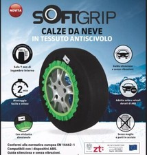 KIT 2 SNOW SOCKS APPROVED EN 142801 SOFTGRIP GROUP 1 205/50-13   