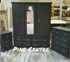 HANDMADE HARLOW (DARK GREY+SHAKER HANDLES) 3 PIECE BEDROOM SET NOT FLAT-PACK!!!