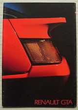 RENAULT GTA V6 & V6 TURBO Car Sales Brochure 1986-87 #25 130 07A