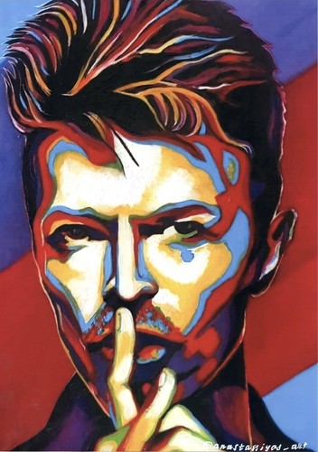 Pop art david bowie portrait - art,