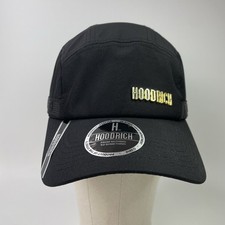 Hoodrich 5 Panel Running Hat One Size Fits Most Black Gold Cap Adjustable Hood