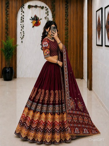 Indian wine muslin - wine, cotton