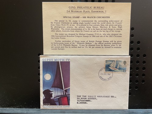 Fdc 1967 sir francis - fdc, 1967-