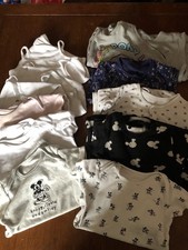Baby girl babygros & vests 9-12 months