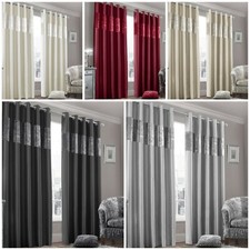 Faux Silk Ready Made Curtains