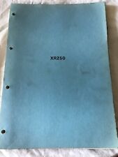 HONDA XR250 GENUINE FACTORY WORKSHOP MANUAL