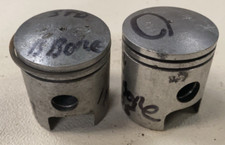 Yamaha FS1E Big Bore Pistons x 2 - 43.75 & 43mm - New Old Stock - Patent Part