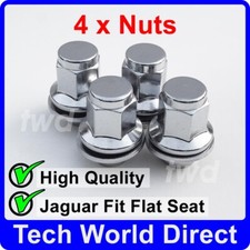 4x ALLOY WHEEL NUTS JAGUAR XF XF-R XE (M12X1.5) CHROME LUG BOLT STUD SET [4L]