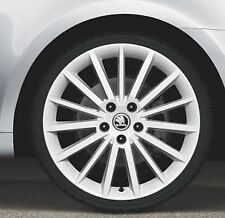 Skoda Octavia (A7) Single 18" Alloy Wheel - "Turini in White" (5E0071498B8Z8)