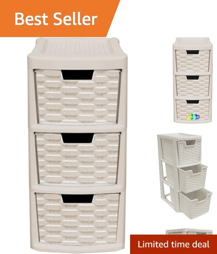 Rattan style drawer storage - rattan,