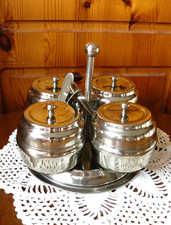 Vintage Silver Metal Cruets