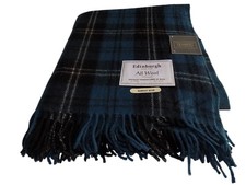 Highland Wool Blend Tartan Blanket / Throw  Ramsay Blue Tartan