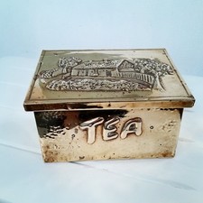 Vintage Brass on Wood Tea