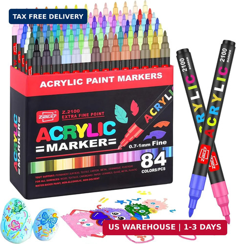 Colors acrylic paint - 84,