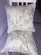 2 Handmade Cushion Cases Laura Ashley Forsythia Duckegg 16” X 16”