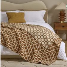 Save 40% - Habitat Chain Geo Woven Throw - Brown - 125cm x 150cm