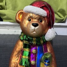 Large Thomas Pacconi Christmas Santa Bear Figurine 17" Tall SN 023143008078