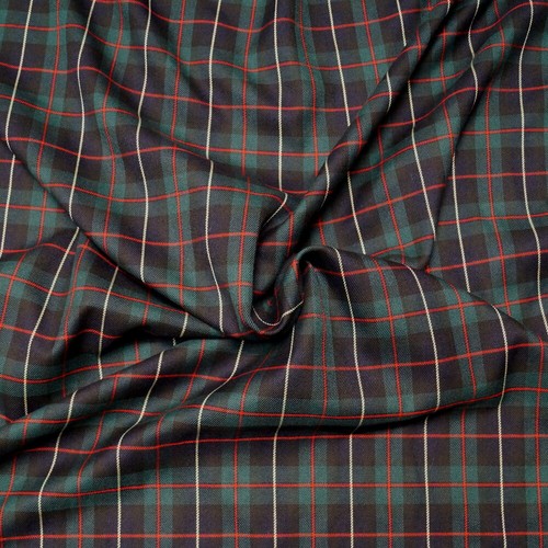 Polyviscose tartan fabric - polyviscose,