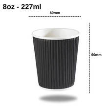 Black Disposable Coffee Cups