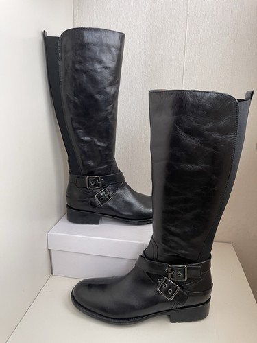 Bnwt ladies black leather - black, dune