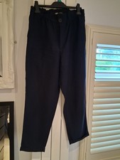 Gorgeous Ladies Navy Blue Trousers By Zara Size Large To Fit 12-14  Regular Leg