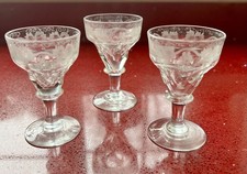 3 John Walsh Walsh Fruiting Vine Cordial Liqueur Glasses 3" 7.6 cm Tall
