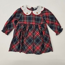 Baby Girls red tartan dress by