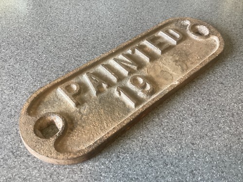 Railway plate painted - railway, plate?