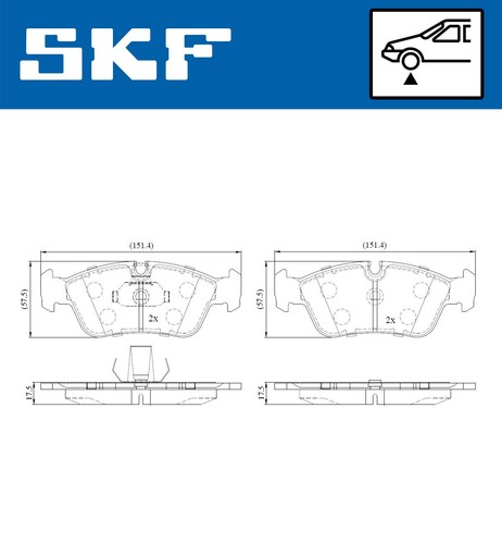 Brake pad set for - for, alpina
