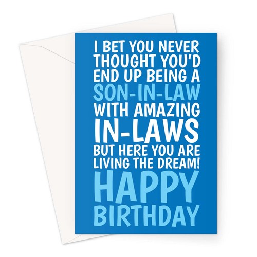Funny son law birthday - birthday, card