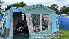 Trailer tent folding camper, used, blue/grey canvas, manufactured in 1988