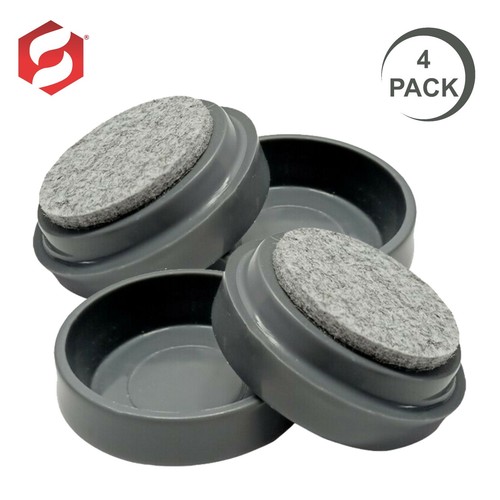 Large grey castor cups - grey,