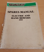 Qualcast Spares Manual Electric and Hand Mowers 1986