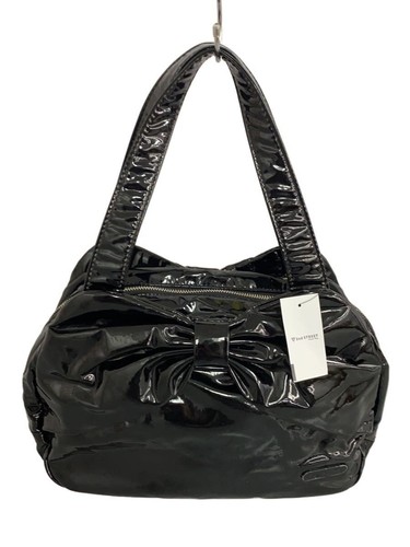 Agnes tote bag enamel black - b.,