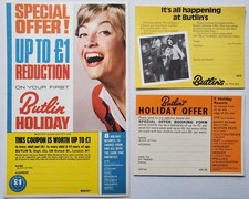 BUTLINS - THREE ORIGINAL 1960s/70s FLYERS  - NOSTALGIC ADVERTISING LEAFLETS