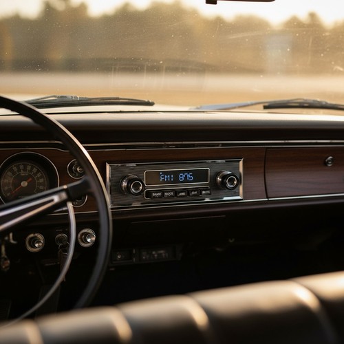 Single din retro car radio - din,