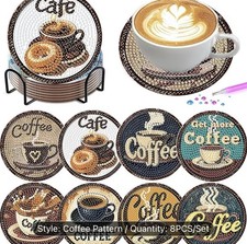8pcs coffee Diamond Art