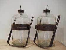 Vintage Antique Rippingilles Fyrside Fuel Bottle / Drip Feed Glass for Paraffin