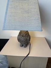Brown resin owl - brown, base