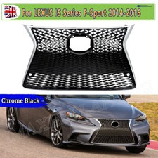 CHROME BLACK FOR LEXUS IS250 IS300H IS350 F-SPORT FRONT UPPER GRILLE GRILL 14-16